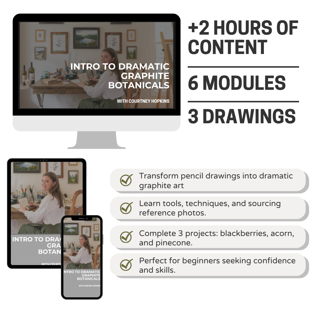 The Essential Guide To Graphite Drawing By Courtney Hopkins