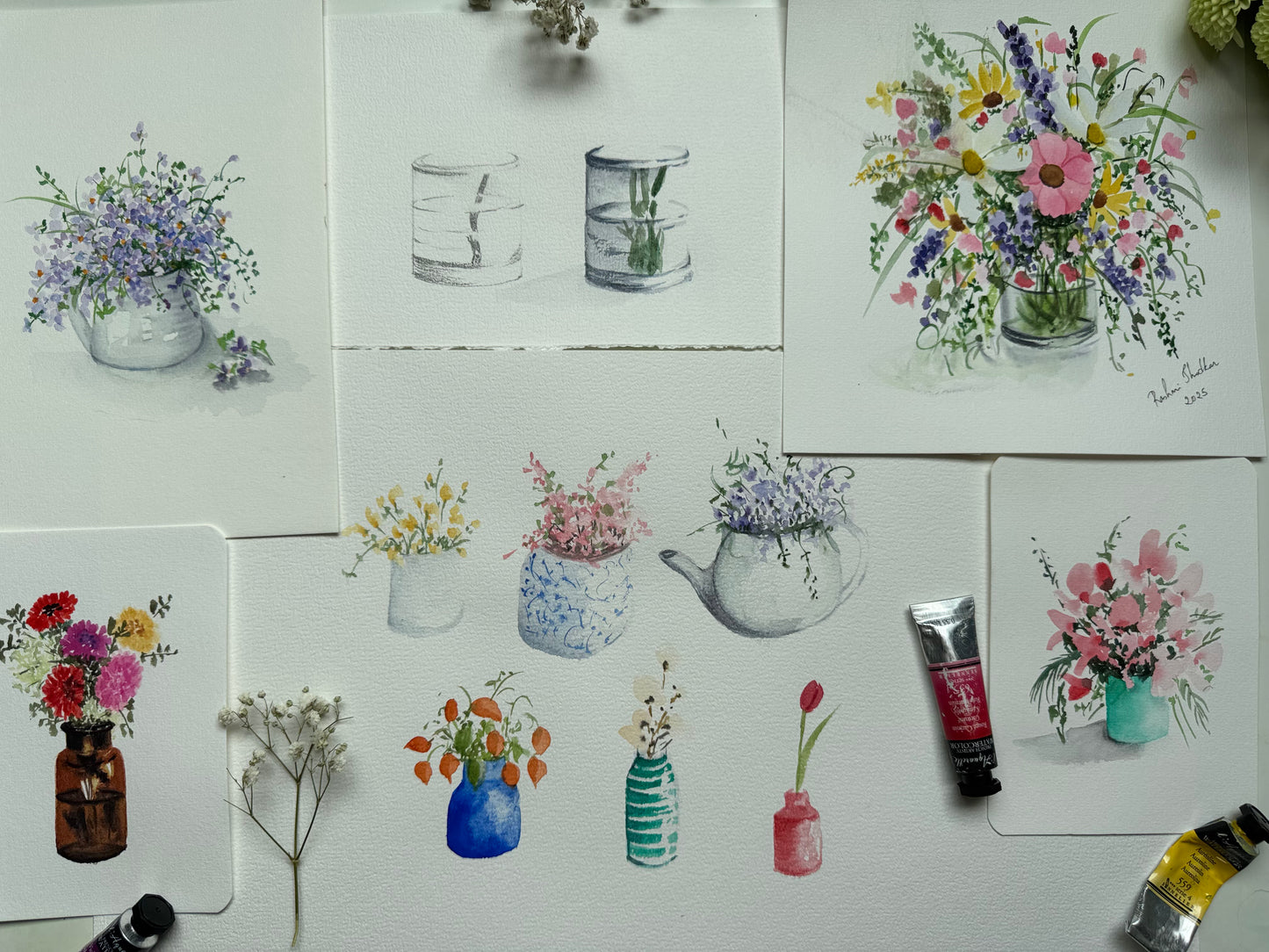 Painting Still Life “Flowers In A Vase” With Rashmi Thodkar