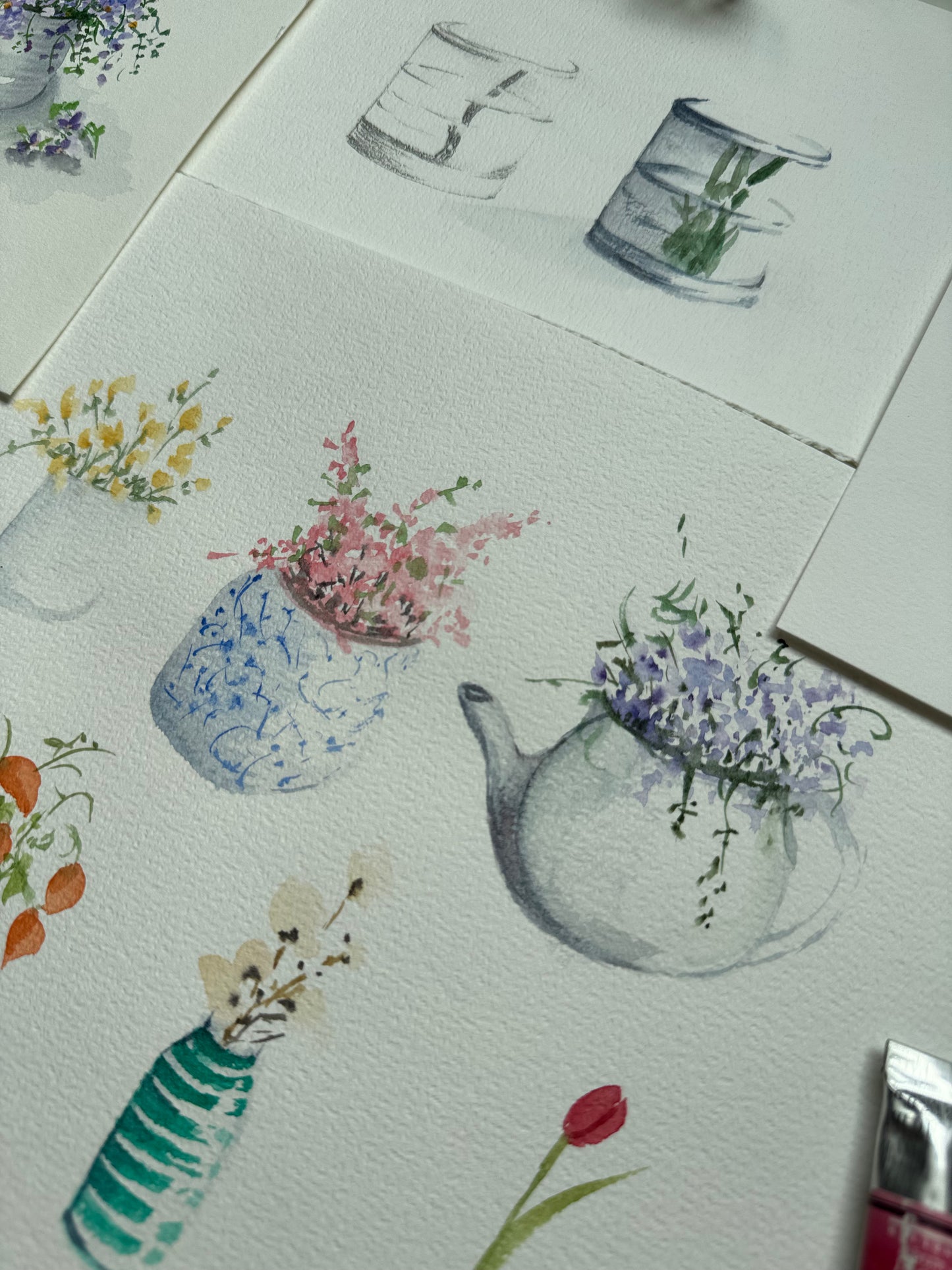 Painting Still Life “Flowers In A Vase” With Rashmi Thodkar