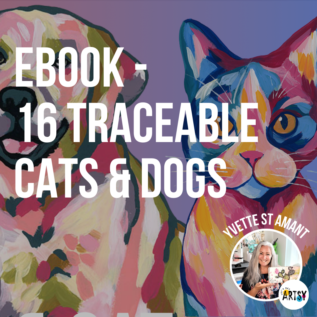 eBook - 16 Cat & Dog Traceables By Yvette St. Amant