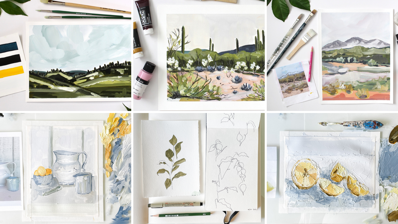 Limited Color Palette Class With Laurie Anne – Let's Get Artsy