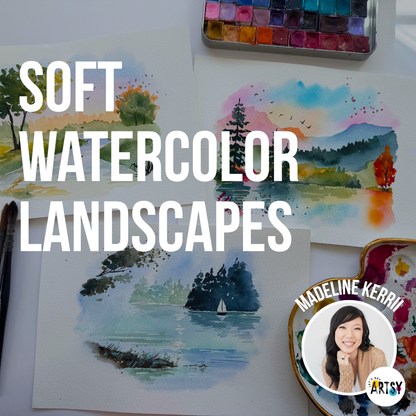Intermediate Soft Watercolor Landscapes With Madeline Kerrii