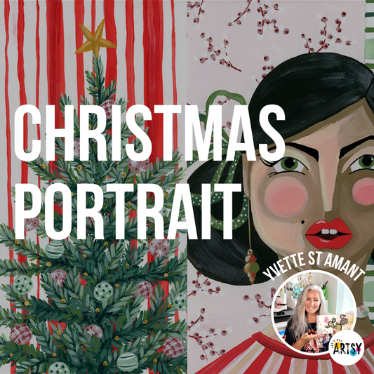 Holiday Portrait Diptych with Yvette St. Amant