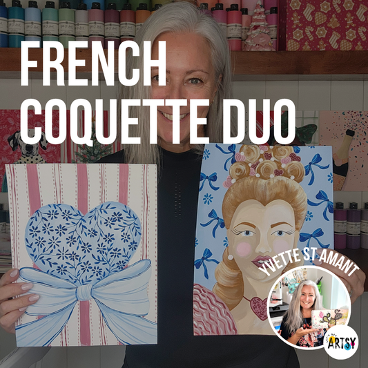 French Coquette Portrait Duo with Yvette St. Amant