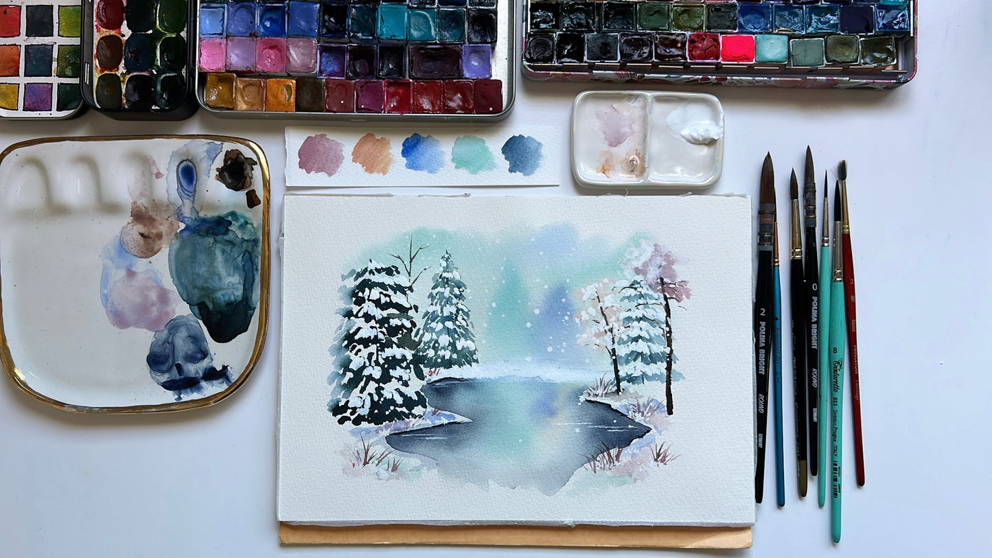 Mastering Advanced Watercolor Landscapes With Madeline Kerrii