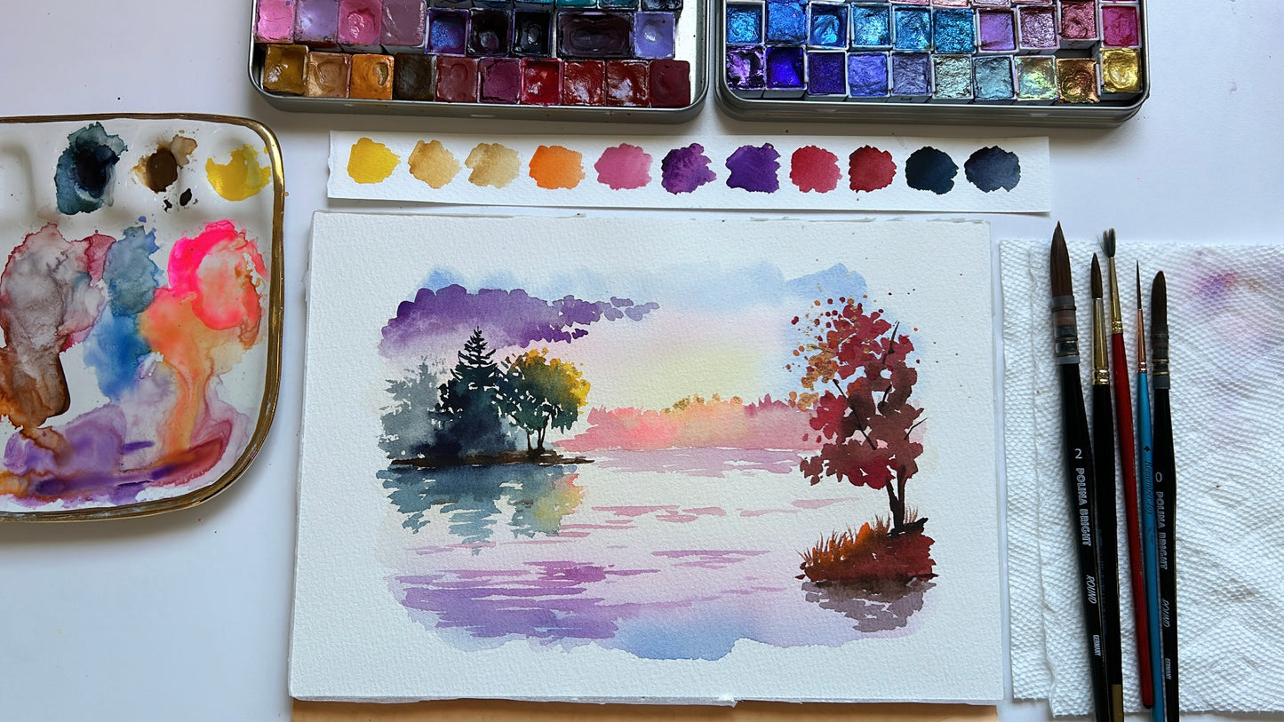 Mastering Advanced Watercolor Landscapes With Madeline Kerrii