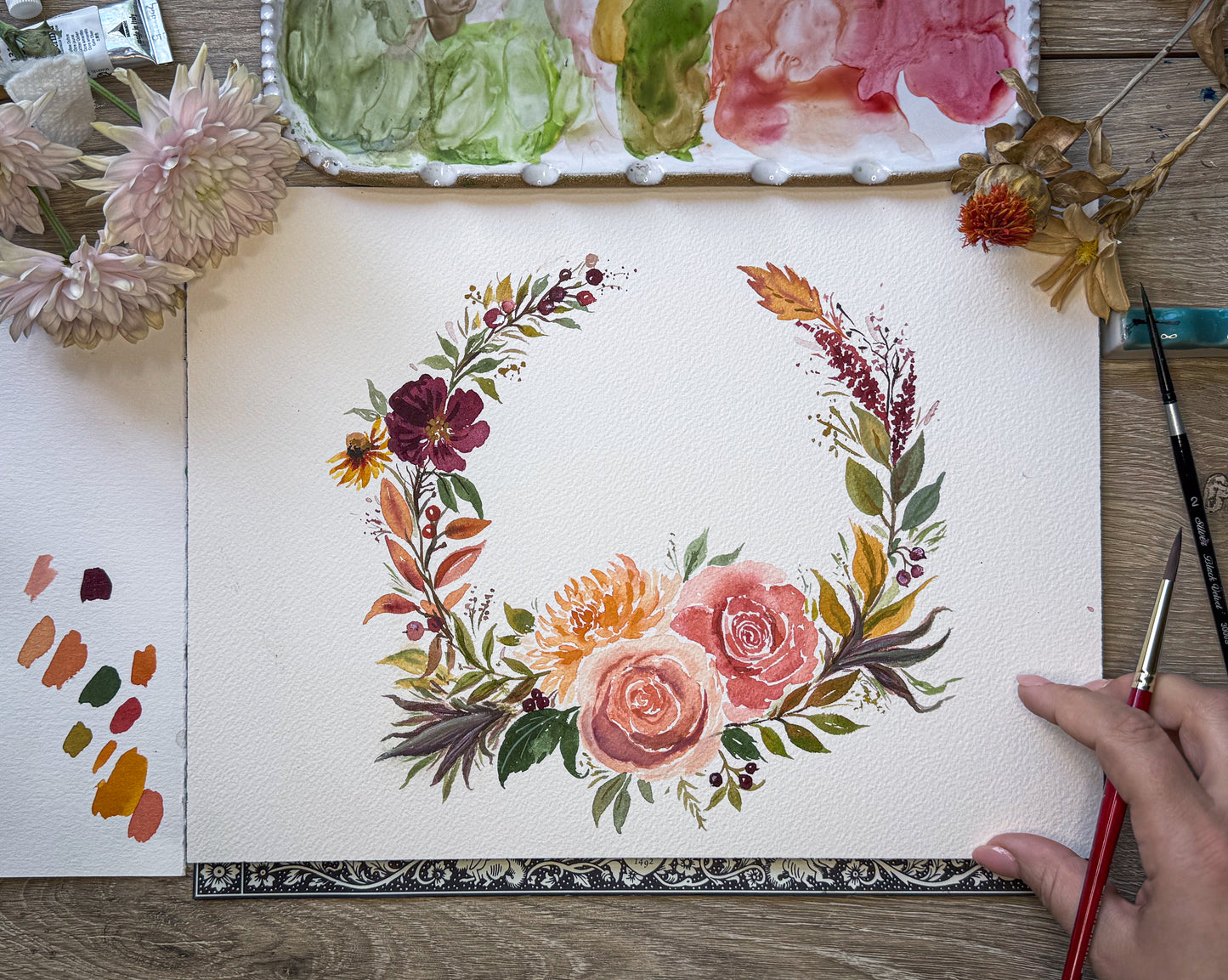 Wreaths in Bloom: Mastering Seasonal Watercolor Wreaths With Michelle Beaudrot