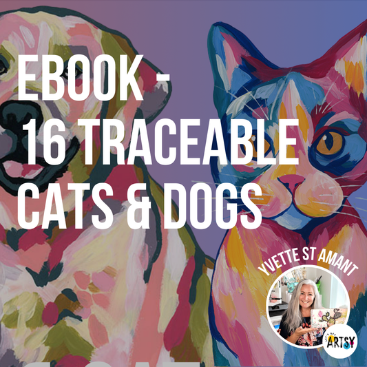 eBook - 16 Cat & Dog Traceables By Yvette St. Amant