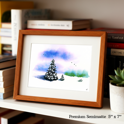 Cloudy Winter Skies Print by Madeline Kerrii