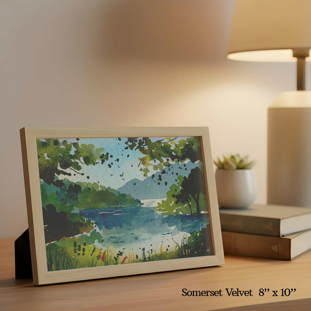 Viridian Marsh Skies Print by Madeline Kerrii