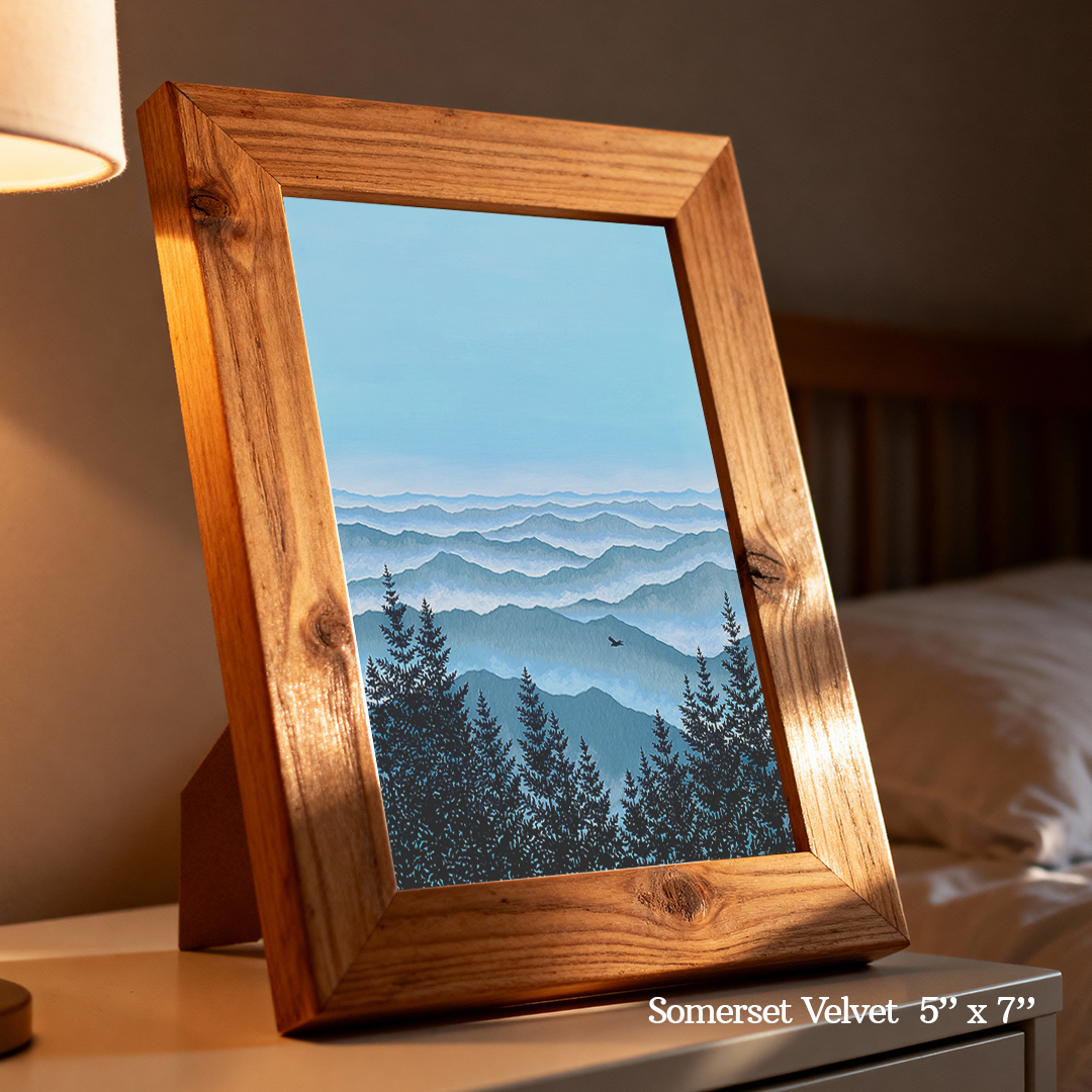 Misty Blue Ridge Print by Veronica Vale