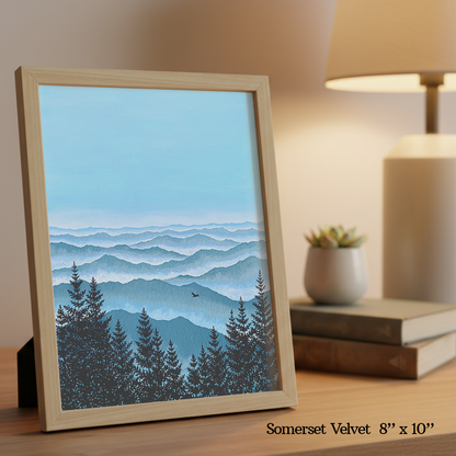 Misty Blue Ridge Print by Veronica Vale
