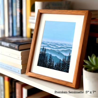 Misty Blue Ridge Print by Veronica Vale