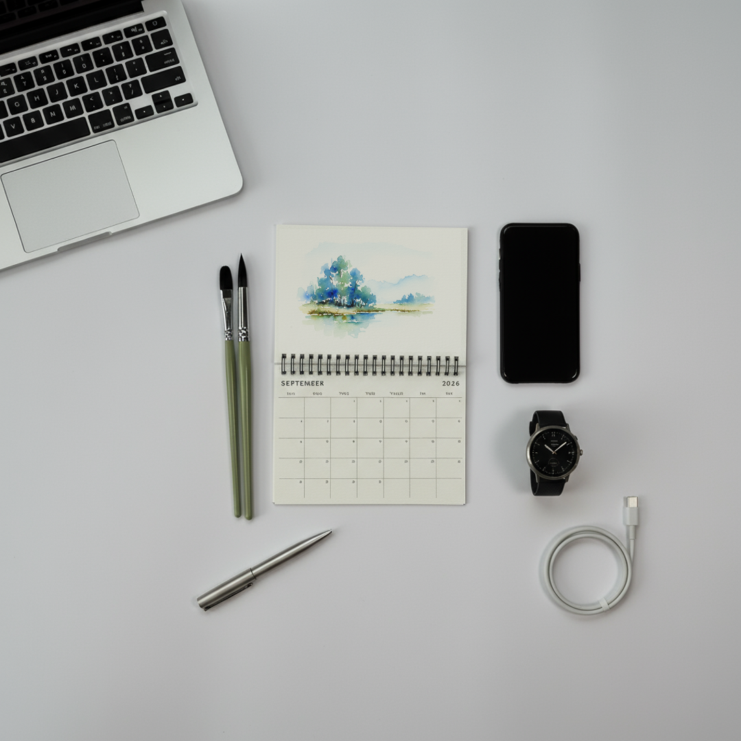 Paintable 2026 Blank Calendar