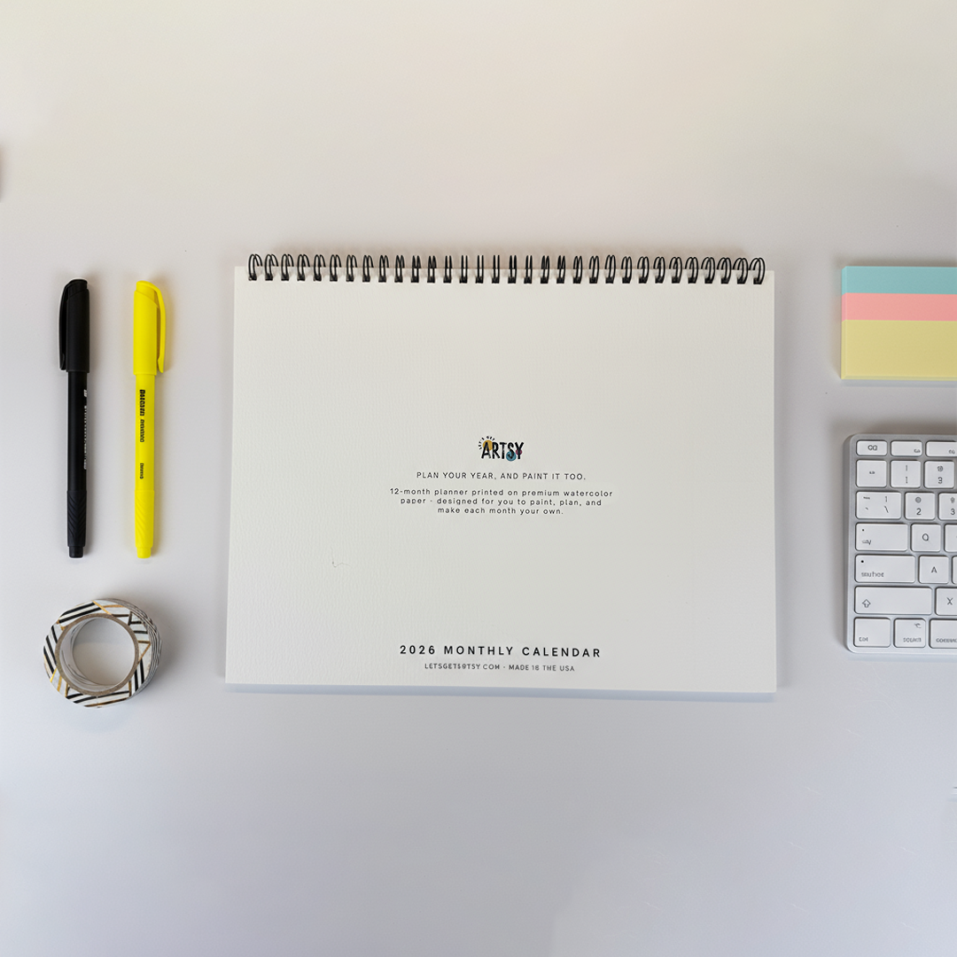 Paintable 2026 Blank Calendar