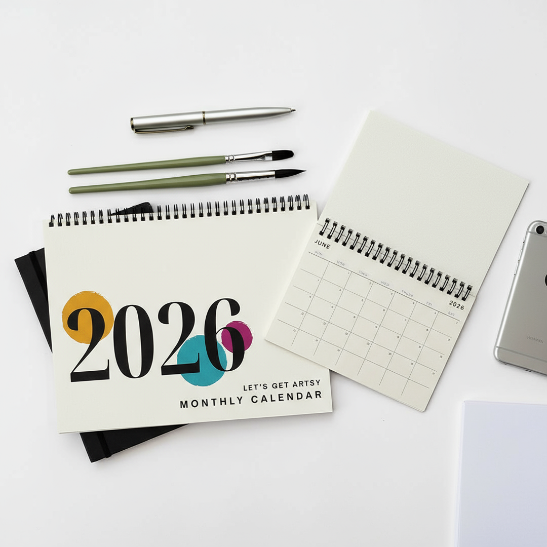 Paintable 2026 Blank Calendar