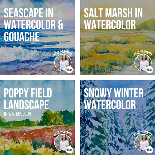 Katie's Nature In Watercolor Bundle with Katie Podracky