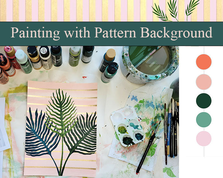 Painting with a Pattern Background With Yvette St. Amant – Let's Get Artsy