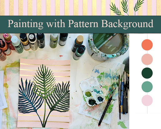 Painting with a Pattern Background With Yvette St. Amant
