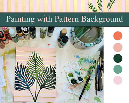 Painting with a Pattern Background With Yvette St. Amant