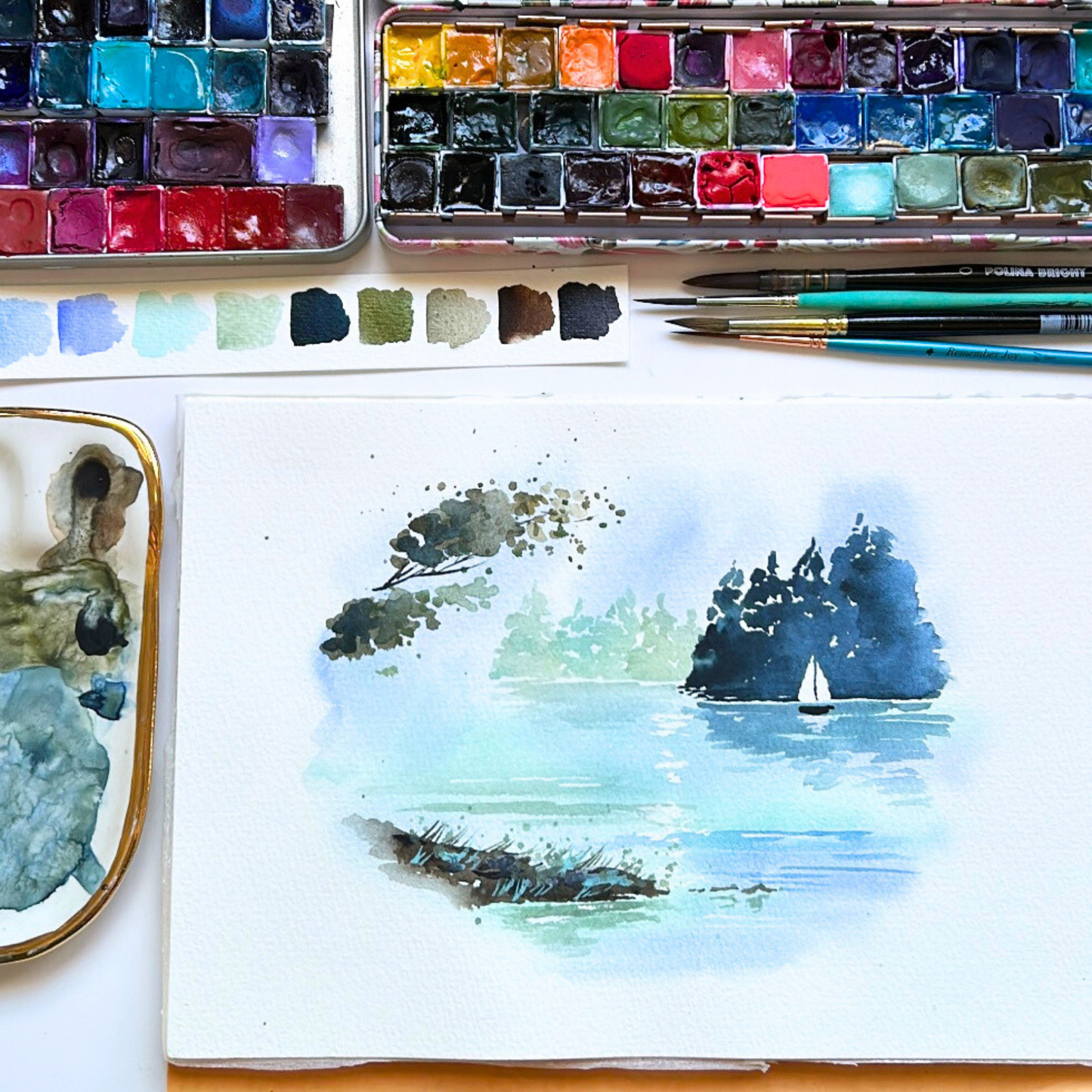 Intermediate Soft Watercolor Landscapes With Madeline Kerrii