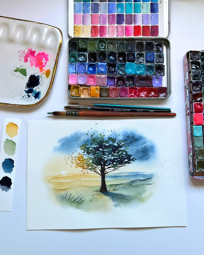 Colorful Watercolor Landscapes: Reimagined - with Madeline Kerrii