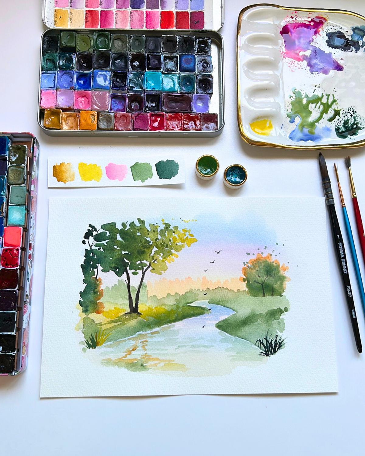 Intermediate Soft Watercolor Landscapes With Madeline Kerrii – Let's ...
