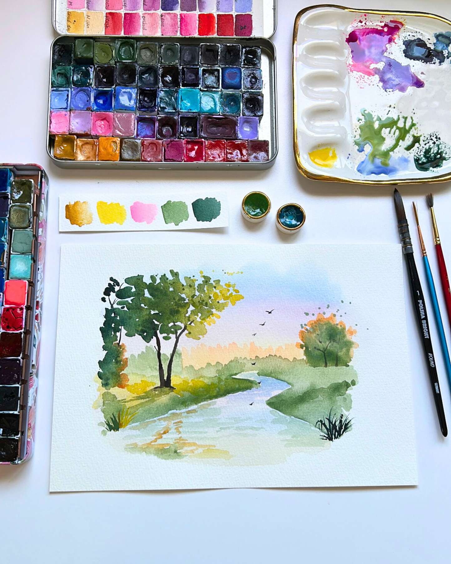 Intermediate Soft Watercolor Landscapes With Madeline Kerrii