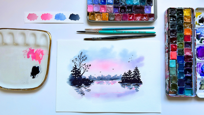 Colorful Watercolor Landscapes: Reimagined - with Madeline Kerrii