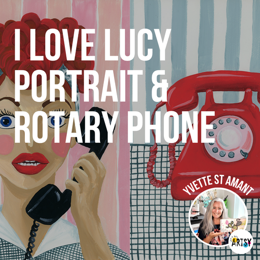 I Love Lucy Portrait & Rotary Phone with Yvette St Amant