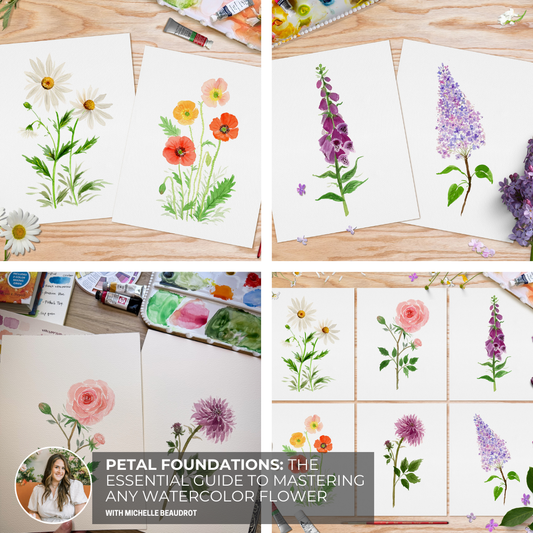 Petal Foundations: The Essential Guide to Mastering Any Watercolor Flower With Michelle Beaudrot
